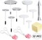 12 PCS Cake Decorating Supplies, Woohome 8 PCS 2 Style Cake Flower Nail, 2 PCS Flower Lifters and 1 PCS Wood Flower Nails Holder, 1 PCS Cake Icing Dispensers for Icing Flowers Decoration